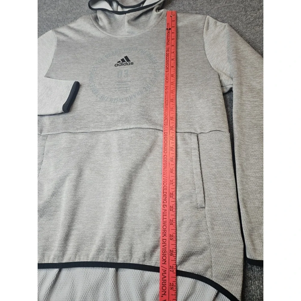 Adidas Mens Team Issue Badge Of Sport Hoodie Size Large Gray Athletic Cut